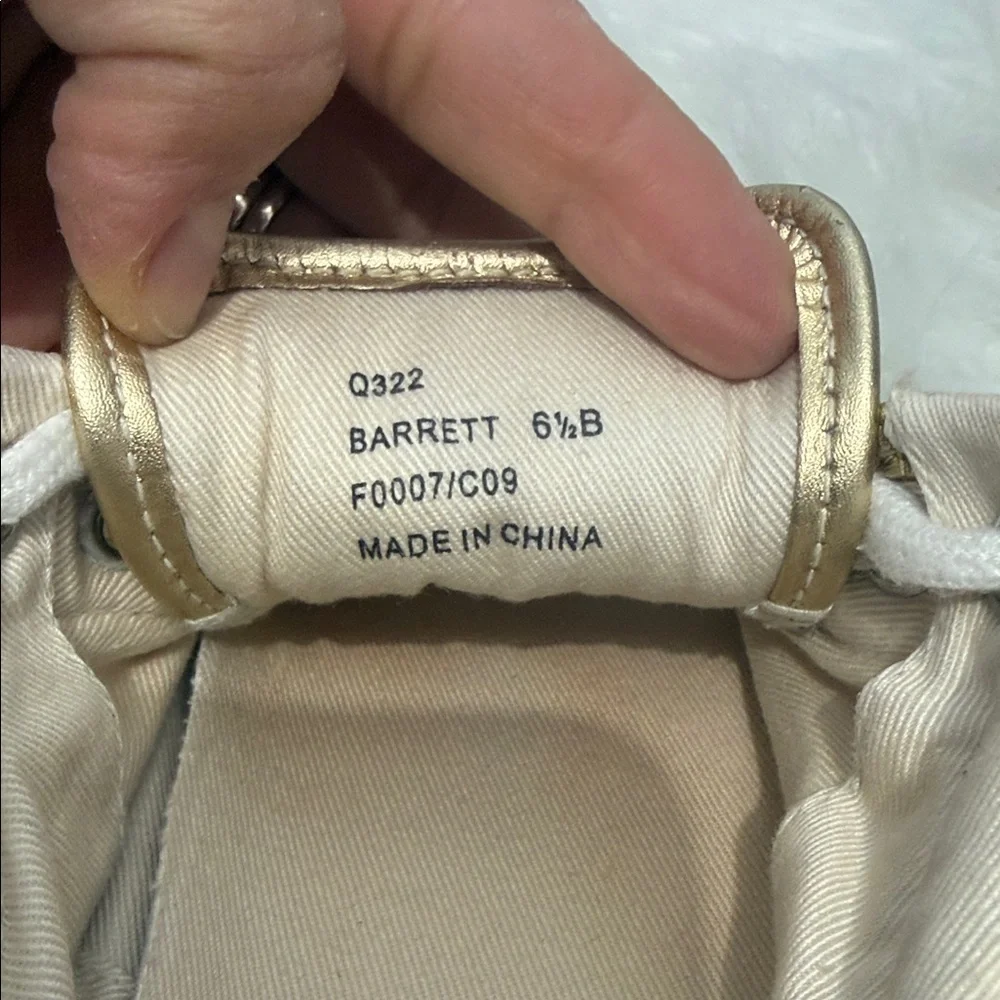 Coach Beige and Red Plaid Sneakers